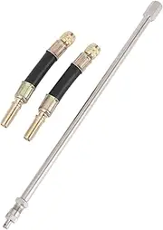 X AUTOHAUX 1 Set 180 Degree Copper Tire Valve Extension with Flexible Plastic 100mm Tyre Valve Stem Extender for Car Motorcycle RV Truck Bike