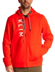 Klim Barracks, zip hoodie , color: Neon-Red/White , size: XL
