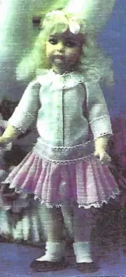 3.5"-4"MINIATURE DOLLHOUSE SMALL GIRL DOLL DRESS UNDERWEAR SHOES PATTERN