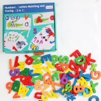 在飛比找蝦皮商城優惠-兒童大小寫玩具 英文字母配對卡片 寶寶早教學習數字積木 認知