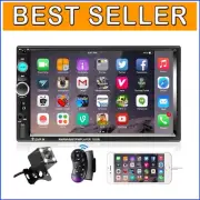 Advanced Bluetooth Double Din Car Stereo with HD Touchscreen & Backup Camera