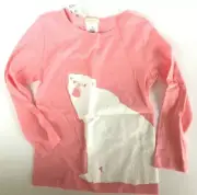 Girls J Crew Crewcuts Shirt Sparkle Polar Bear Top Shirt Size 2 Pink Top Nwt