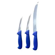 Diekensen Butchers 3-PC Knife Set 5" & 6" Curved Boning Knife & 10" Steak Knives