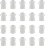 EMSea 20pcs Replacement Silicone Earbud Ear Tips for Two Way Radio Headset White