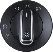 Wivplex Chrome Headlight Fog Lamp Switch, for, A4 8E B6 TT 8N Transporter T5 6RD941531 Car Auto Accessorie Automotive Fog Lamp Control