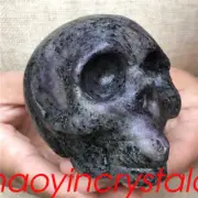 0.9LB Natural unknown Skull quartz Crystal Skull Carved Reiki Healing XK1145