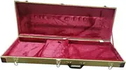 Perfeclan Electric Bass Case Hardshell Sturdy Dustproof Wooden with Security Lock Bass Guitar Case Protective for Electric Bass Guitar, Red Lining