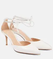 [Gianvito Rossi] Gianvito Rossi Bridal Montecarlo D'Orsay 70 leather pumps AU 7 white