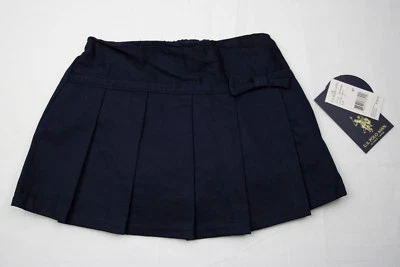 Toddler Girls Navy Skort K4SM-NVY Bow Tie Scooter US Polo Uniform Sizes 2T to 4T
