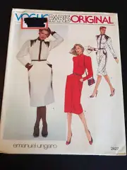 Vogue 2427 Uncut Sewing Pattern, Misses' Dress, Size 8, Emanuel Ungaro