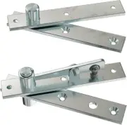 Hidden Door Pivot Hinges, Heavy Duty Murphy Hinge Kit, 360 Silver Grey Metal