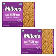 24 Ounce Pack of 2 Gourmet Multi Grain Organic Baked Crackers Individually Wr...