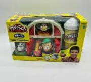 Play-Doh 2003 Dohville Fuzzy Friends Farm Chicken Cow Farmer Eggs New in Box