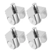 Glass Shelf Holder for 5-8mm Thickness 4Pcs Zinc Alloy Adjustable Glass Clips...