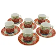 Williams Sonoma Espresso Demitasse Cups And Saucers Set Of 6 Made In Japan NIB