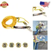 Guardian 50 ft OSHA Compliant Lifeline Assembly - Cut & Abrasion Resistant Rope
