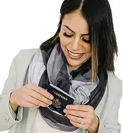 TRAVEL SCARF by WAYPOINT GOODS // Infinity Scarf with Hidden Pocket (
