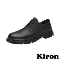 在飛比找森森購物網優惠-【KIRON】馬丁鞋 休閒馬丁鞋 /百搭復古擦色布洛克雕花休