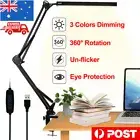 Bedside Desk Lamp Dimmable LED Table Light Study Reading Eye-Care with Control