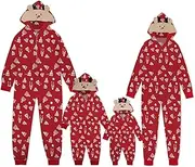 [JHCBKFF] Christmas Pajamas for Family Matching Cute Long Sleeve Couples Soft Sleepwear One Piece Funny Christmas Pjs Sets