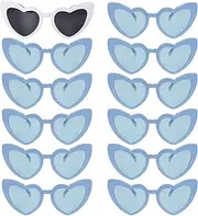 [Dqwtb] 12 Pcs Bachelorette Party Favor Sunglasses Heart Shaped Sunglasses Cat Eye Heart Sunglasses Bride Proposal Party Decorations for Women Girls Bridesmaids