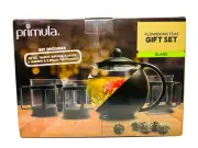 Primula Half Moon Teapot Set with 4 Tea Cups Removable Infuser New In Box
