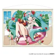 [Wall scroll Tapestry] Hatsune Miku Art by Yasunatsu 39.4 x 29.5 in New Japan