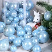 37Pcs/Pack Christmas Ball Plastic Baubles Clear Xmas Tree Hanging Decor Ornament