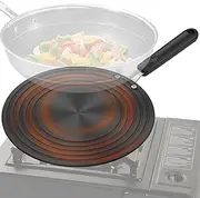 [Abizarch] Induction Adapter Plate Double Sided Heat Diffuser Plate with Handle Non Slip Heat Conduction Plate Aluminium Alloy Heat Diffusion Plate Induction Cooktop Converter Plate for Glass Cookware Z