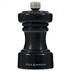 Cole & Mason Hoxton Black Gloss Kitchen Pepper Mill Seasoning Grinder 104mm
