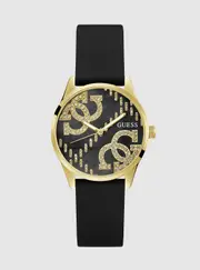 GUESS Black G Stitch Silicone Watch