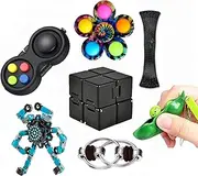 7 PCS Fidget Toys Set,Relieves Stress Anxiety Fidget Toys for Kids and Adults with Add,ADHD, Autism or Anxiety