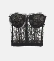 [McQueen] McQueen Lace bustier AU 6 black