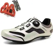[SDEQA] Cycling Shoes Mens Womens Bicycle Bike Shoes Compatible with Peloton Look SPD SPD-SL Delta Cleats Indoor Breathable Road Riding Shoes