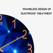 Glass Living Room Geometric Wall Clock Quartz Clock Wall Watch Silent Clock