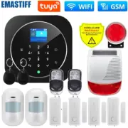 EN/RU/SP/FR/IT/GE Tuya Smart Gsm Wifi Alarm System for Home Wireless Security Al
