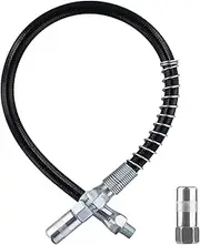 NQEUEPN Grease Gun Accessory Kit, 18 Inch Spring Flex Hose with Grease Gun Coupler 8000PSI 1/8" NPT Threads Grease Gun Fittings