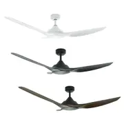 52" Raven DC Ceiling Fan White, Black, Walnut, Oak 5507005~5507008 Vencha Lighting