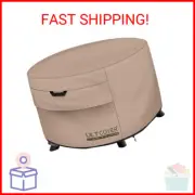 ULTCOVER Patio Fire Pit Table Cover Round 36 inch Outdoor Waterproof Fire Bowl C