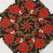 16 * 9.5" Winter Flowers #2 * Stack 'n Whack Quilt Blocks * Kaleidoscope