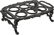 DOITOOL Drawer Tray 1pc Cast Iron Egg Rack Fresh Egg Holder Stackable Egg Holder Egg Dispenser Rack Iron Art Egg Rack Countertop Boiled Egg Dispenser Metal Refrigerator Metallic Line