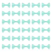 100Pcs Blue White Dot Polka Dot Ribbon Bow Ties 1.5"x1" Mini Bowknot