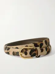 [Anderson's] Anderson's - Leopard-print Calf Hair Belt - Leopard print - 80 80 Animal print