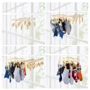 Multi Clip Drying Rack Bamboo Socks and Underwear Baby Child