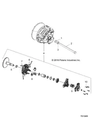 Polaris Clutch Weight, EBS, Genuine OEM Part 5140009, Qty 1