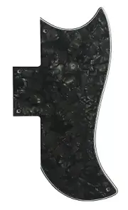 Custom For Gibson SG 61 Guitar Pickguard Scratch Plate,4 Ply Black Pearl