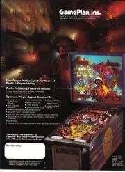 GAME PLAN Attila the Hun pinball flyer brochure pamphlet. Year 1984.