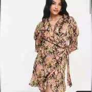 Topshop Floral Wrap Dress