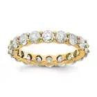 14k Yellow Gold Round Diamond Eternity Band Ring Shared Prong 3.00ct Size 7 Gift