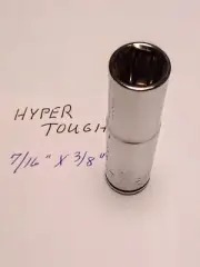 Hyper Tough 7/16"x 3/8" Dr Deep Socket 6 Point Free USA Shipping